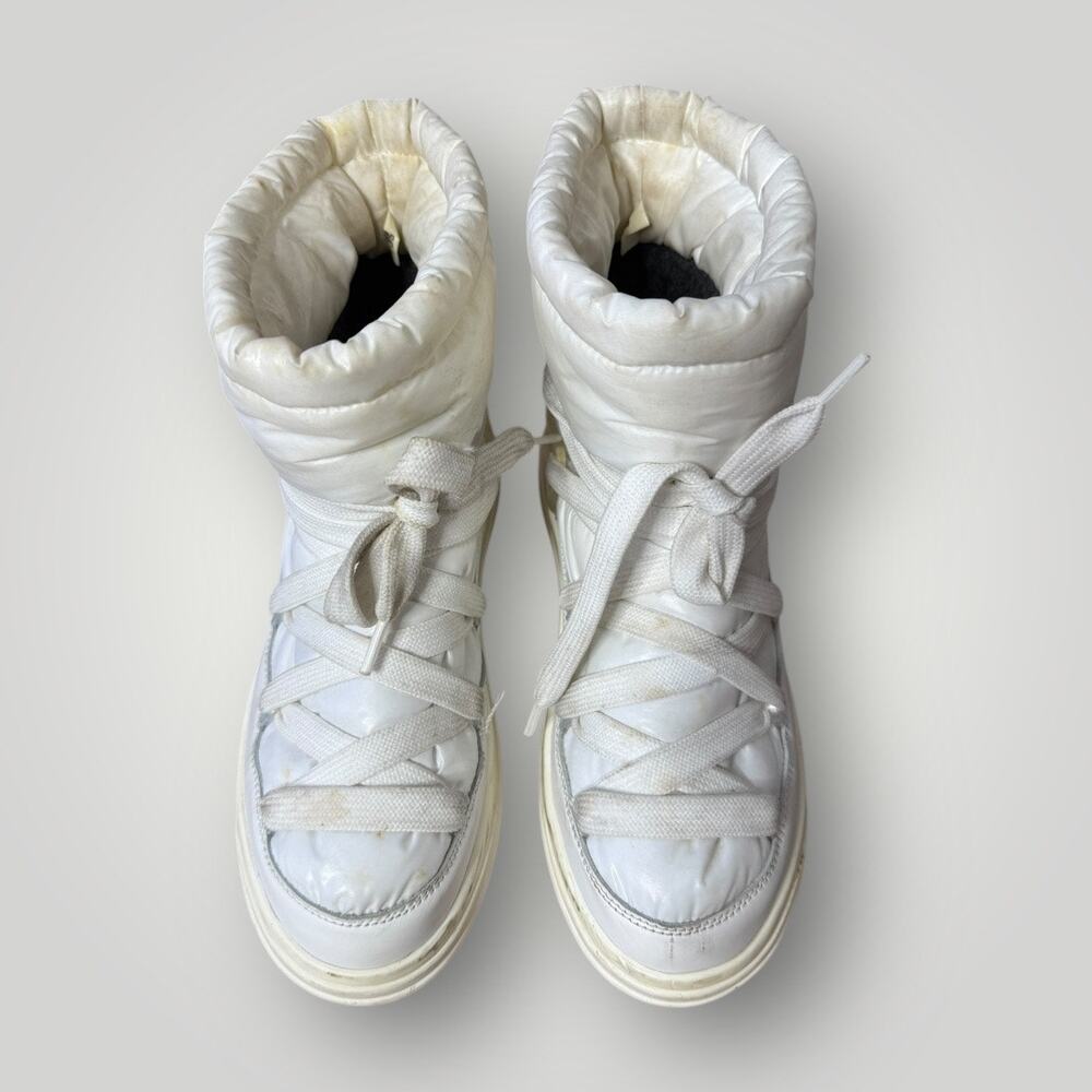 Moncler White Nylon and Leather Insolux Snow Boots Size 39 EU / 8 US - Picture 2 of 16